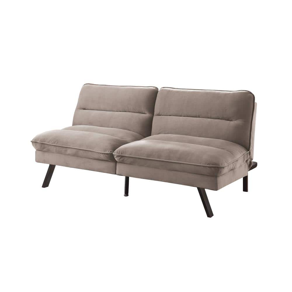 Furniture of America Cedra Gray Sofa Futon IDF-2819 The Home Depot