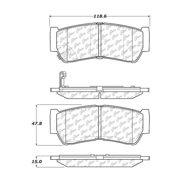Centric Parts Disc Brake Pad Set 2007-2009 Hyundai Santa Fe 2.7L 3.3L