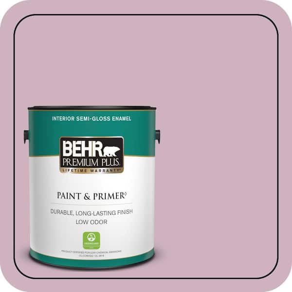 1 gal. #S120-3 Candlelight Dinner Semi-Gloss Enamel Low Odor Interior Paint & Primer