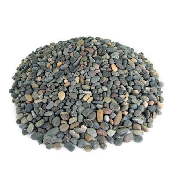Southwest Boulder & Stone .25 cu. ft. 3/8 in. Mixed Mexican Beach Pebbles Smooth Round Rock for Gardens, Landscapes and Ponds
