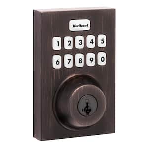 Home Connect 620 Venetian Bronze Keypad Contemporary Smart Lock Deadbolt;  Z-Wave Technology, Compatible with Ring Alarm