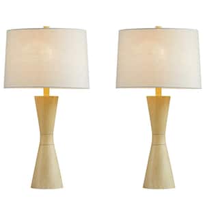 26.5 in. Resin Maple Table Lamp Set (Set of 2)