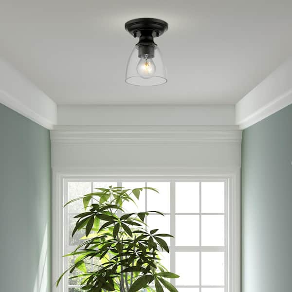 AVIANCE LIGHTING Grandview 1 Light Black Flush Mount HD78390 AVIANCE LIGHTING Grandview 1 Light Black Flush Mount HD78390