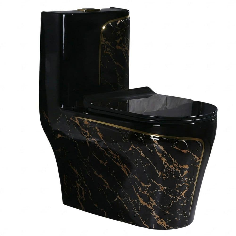 LUXSHERY 12 inch Rough In 1.85 gal. Dual Flush GPF Elongated 1