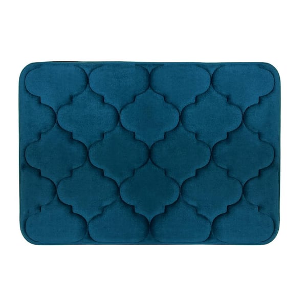 ACHIM Madison Navy 17 in. x 24 in. Memory Foam Mat