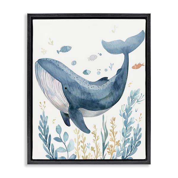 Stupell Industries Curved Blue Whale by Franklyn Gregory Gray