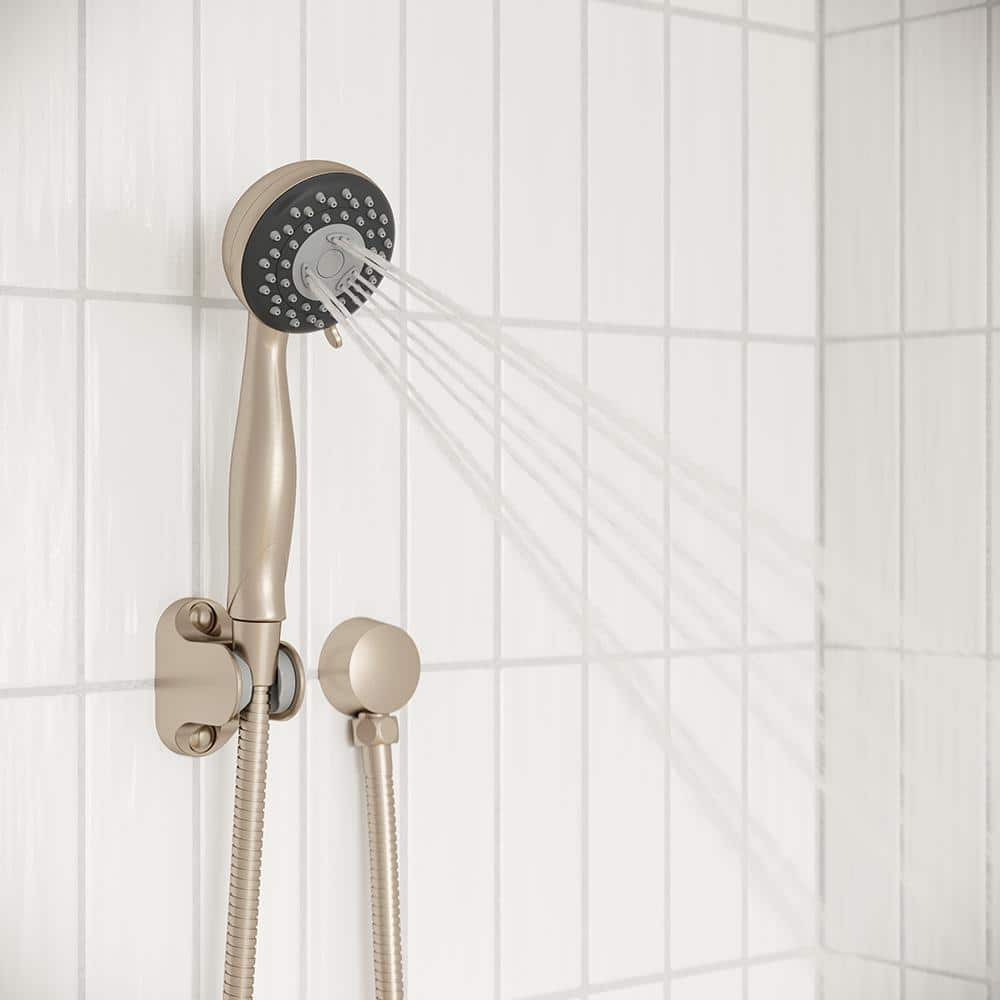 Brushed Nickel Handheld Wall Mounted Shower Head with 3 Spray Settings