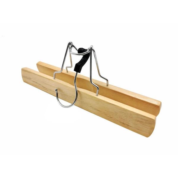 J&V TEXTILES Wood Pant Hangers (6-Pack) 9-6173-N - The Home Depot
