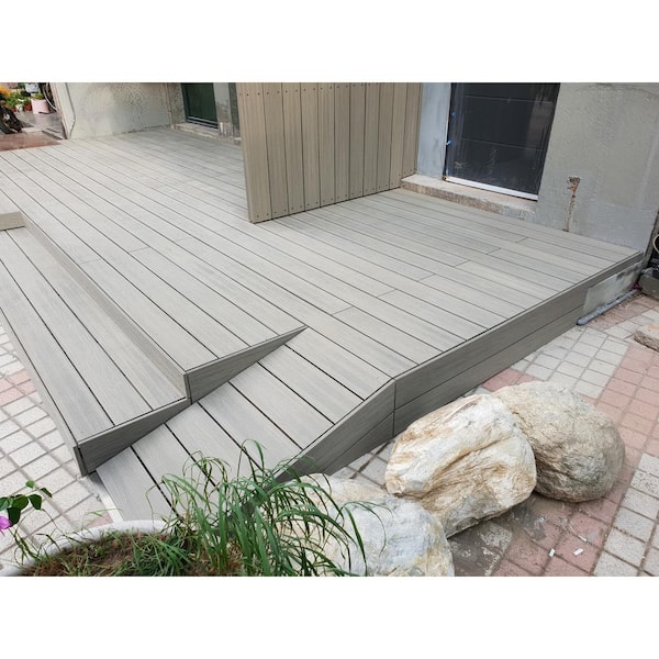UltraShield Naturale Cortes 1 in. x 6 in. x 8 ft. Roman Antique Solid Composite Decking Board