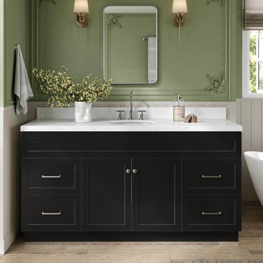 nit alcove アンカーマリン風 ドット＆ストライプ ウエストタブ ビキニ ARIEL Hamlet 66 in. Single Sink Freestanding Bathroom Vanity in