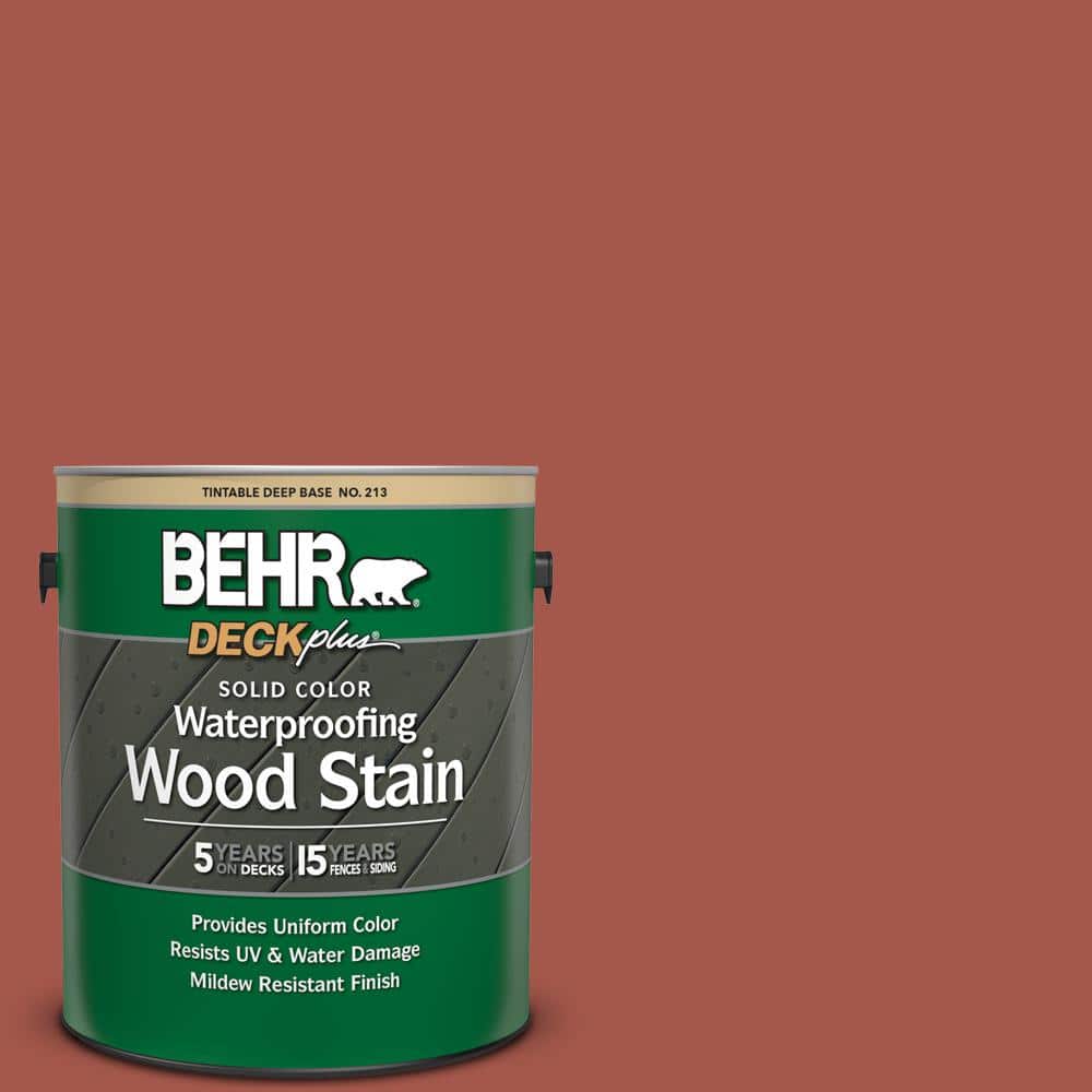 1 gal. #PPU2-15 Cajun Red Solid Color Waterproofing Exterior Wood Stain