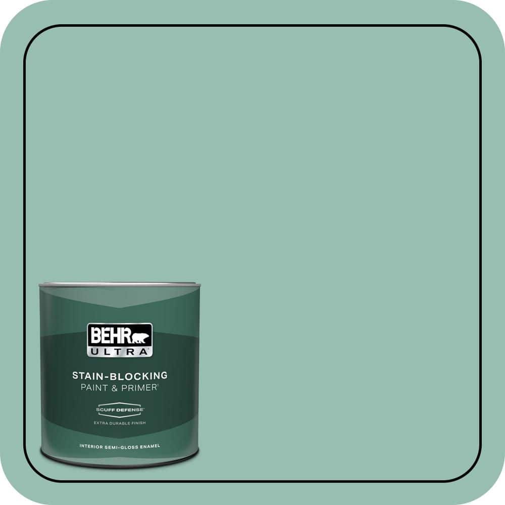 1 qt. #PPU12-07 Spring Stream Extra Durable Semi-Gloss Enamel Interior Paint & Primer price history on PriceWatchPro