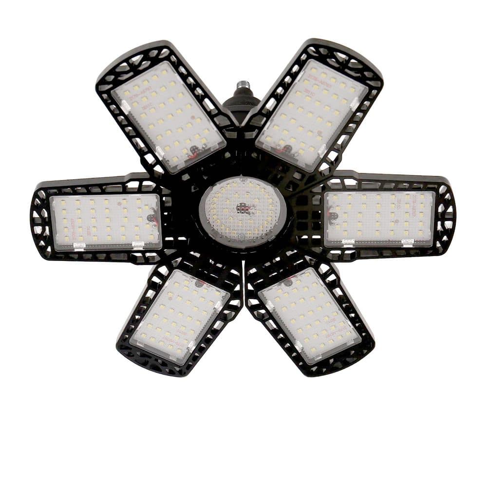 5-Leaf Adjustable LED Garage Light, E26 Base, 51W (Replaces 180W), 6500K Daylight, 5673LM, Black ABS+PC price history on PriceWatchPro