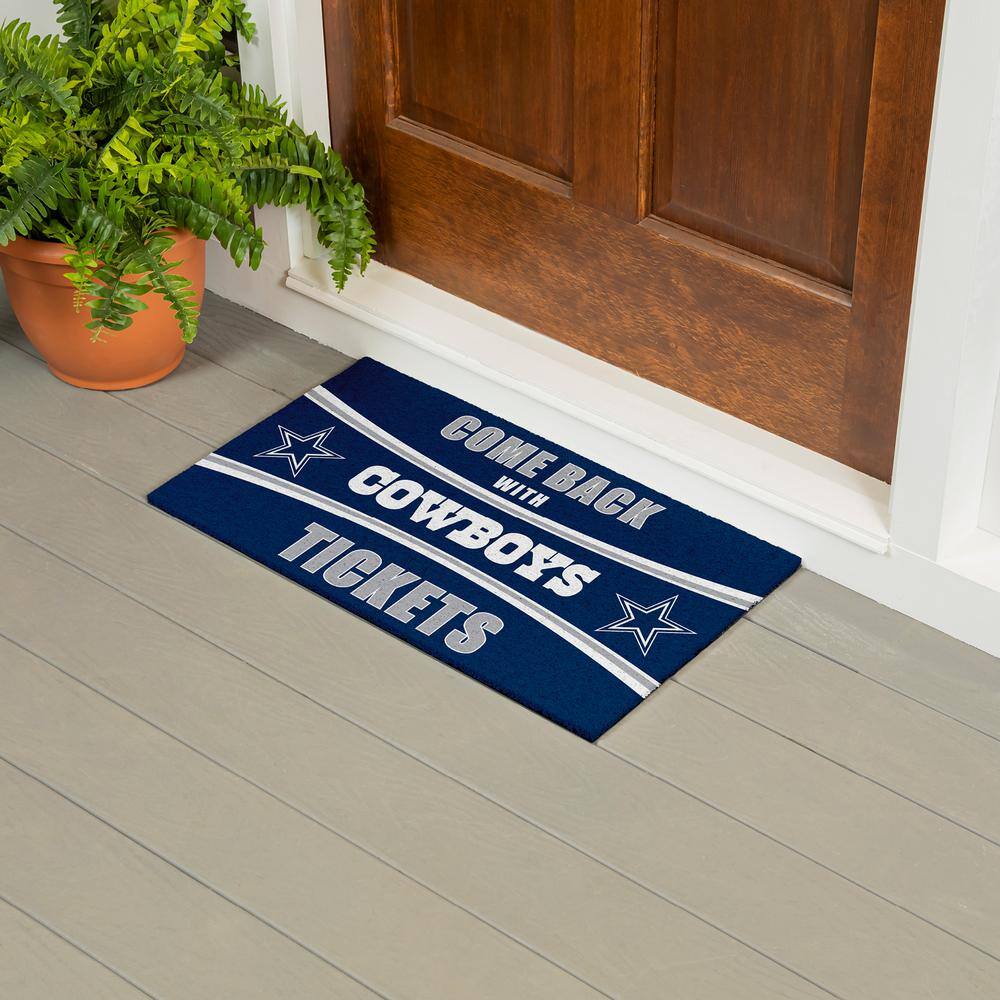 "Dallas Cowboys 28 in. x 16 in. PVC ""Come Back With Tickets"" Trapper Door Mat" price history on PriceWatchPro