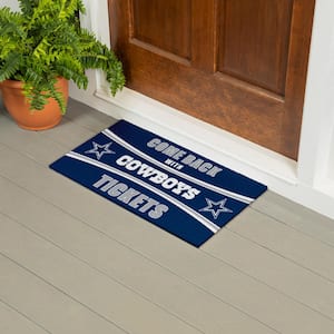 Dallas Cowboys 28 in. x 16 in. PVC "Come Back With Tickets" Trapper Door Mat