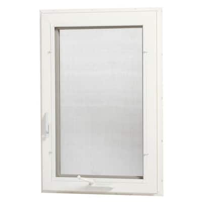 24 in. x 48 in. Right-Hand Vinyl Casement Window with Screen - White