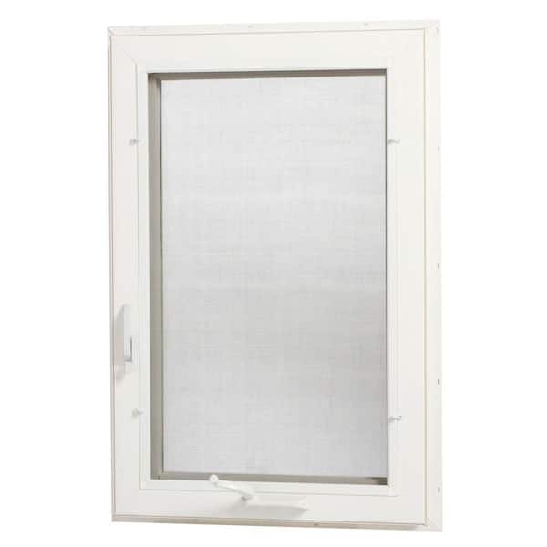 TAFCO WINDOWS 24 in. x 48 in. White Double-Pane Insulated Glass Right-Hand Hinged Vinyl Casement Window with Screen