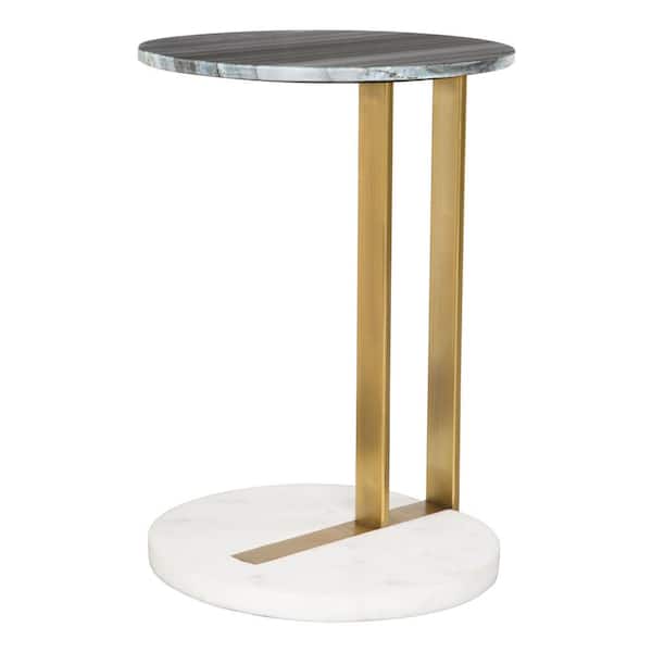 ZUO Zenith Black and Gold Side Table