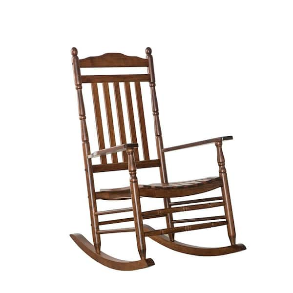 BplusZ Brown Wood Outdoor Rocking Chair Porch Rocker Indoor KD-221N ...