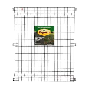 Multi-Purpose  44.1 in. H x 36.8 in. W No Dig Black Metal Garden Fence Panel