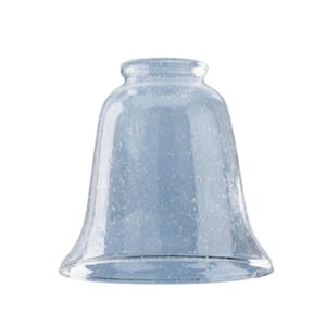 4-5/8 in. Hand-Blown Clear Seeded Bell Shade with 2-1/4 in. Fitter and 5 in. Width