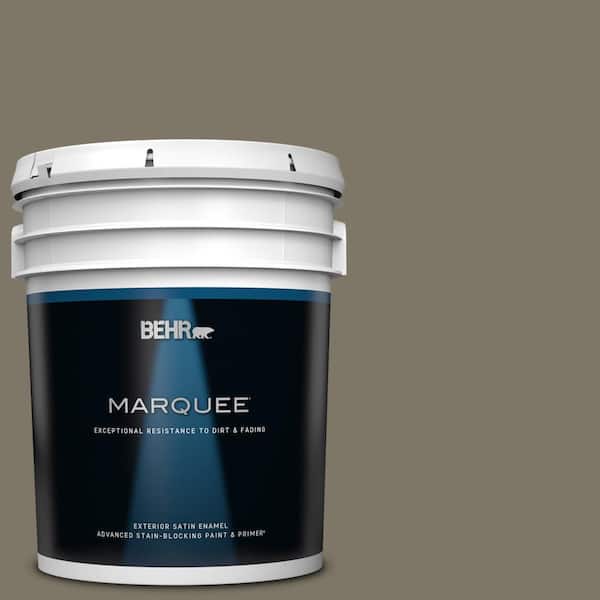 BEHR MARQUEE 5 gal. Home Decorators Collection #HDC-NT-05 Aged Olive Satin Enamel Exterior Paint & Primer