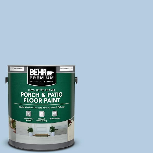BEHR PREMIUM 1 gal. #PPU14-14 Crystal Waters Low-Lustre Enamel Interior/Exterior Porch and Patio Floor Paint