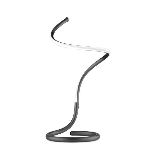 NOVA of California Shimmy 22 in. Matte Black Loop Accent Table Lamp