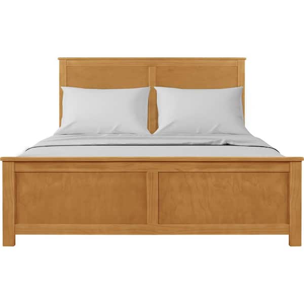Camden Isle Winston Oak Brown Wood Frame Queen Platform Bed