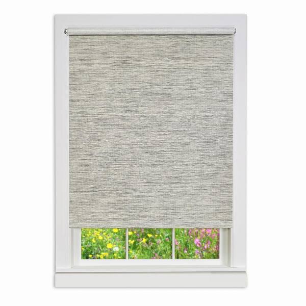 ACHIM Privacy Heather Gray Cordless Light Filtering Woven Fabric Roller Shade 46 in. W x 72 in. L