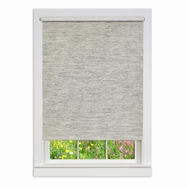ACHIM Privacy Heather Gray Cordless Light Filtering Woven Fabric Roller Shade 70 in. W x 72 in. L