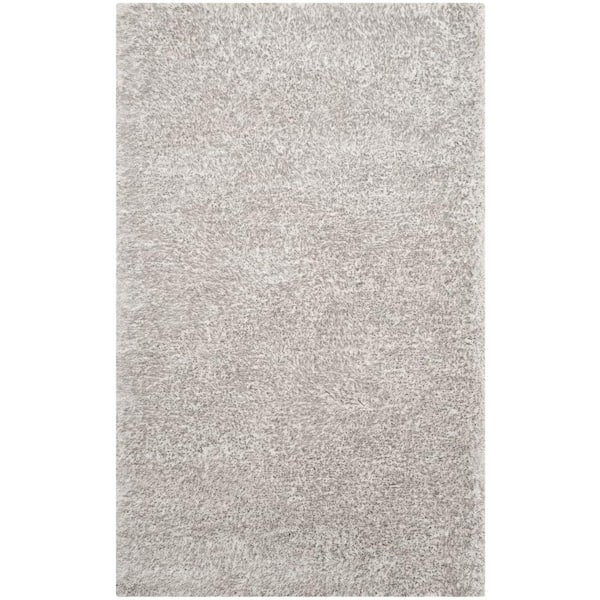 SAFAVIEH South Beach Shag Ice 4 ft. x 6 ft. Solid Area Rug