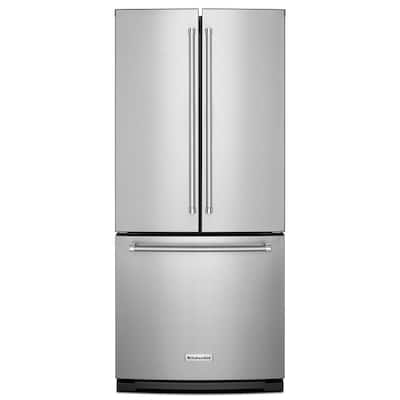 20 cu. ft. French Door Refrigerator in Stainless Steel with Interior Water Dispenser