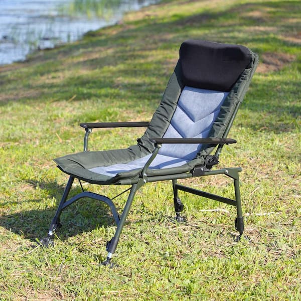 Unbranded Camping Lounge Chair, Portable Folding Reclining Camping Chair for Indoor and Outdoor Camping Beach Hiking Fishing