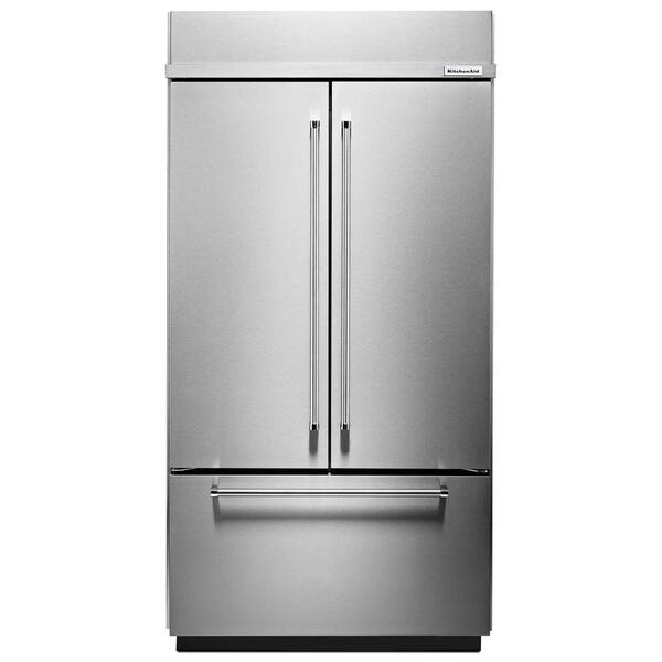 KitchenAid 20.8 cu. ft. Built-In French Door Refrigerator in Stainless Steel