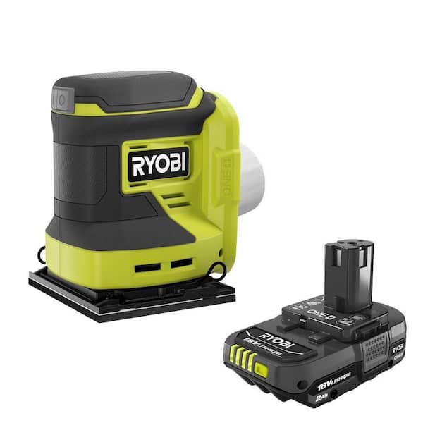 ONE+ 18V Cordless 1/4 Sheet Sander with ONE+ 18V 2.0 Ah Lithium-Ion Battery