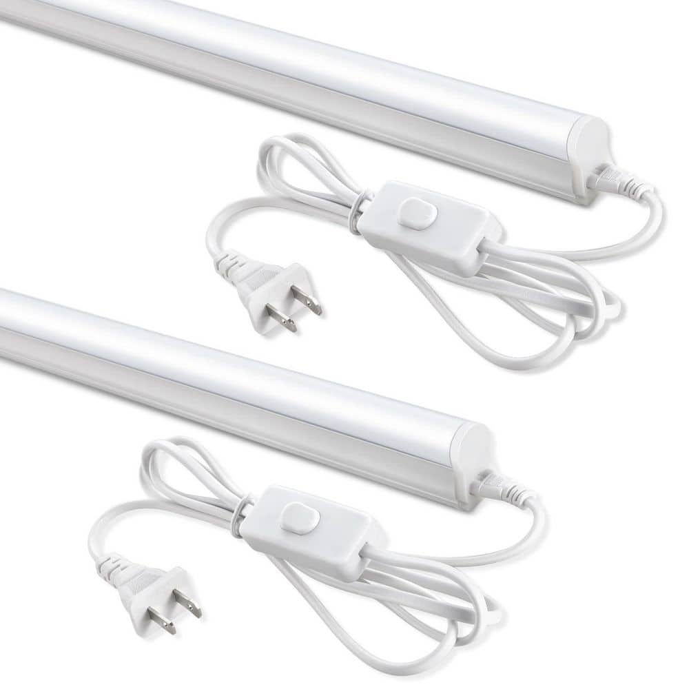 2-Pack 4 ft. 20-Watt T5 LED White Shop Light, 6500K, 2300LM Super Bright White, Corded Electric with ON/Off Switch price history on PriceWatchPro