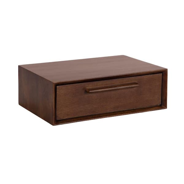 McCutcheon 18.00 in. Walnut Brown Rectangle Solid Wood End Table