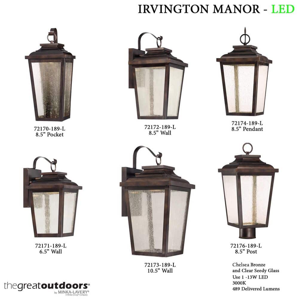 Chelesa Bronze Clear Seeded Glass 4-Light LED Pendant Lantern