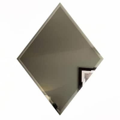 Reflections Gold Beveled Diamond 6" x 8" Glass Mirror Wall Tile (1 sq. ft)