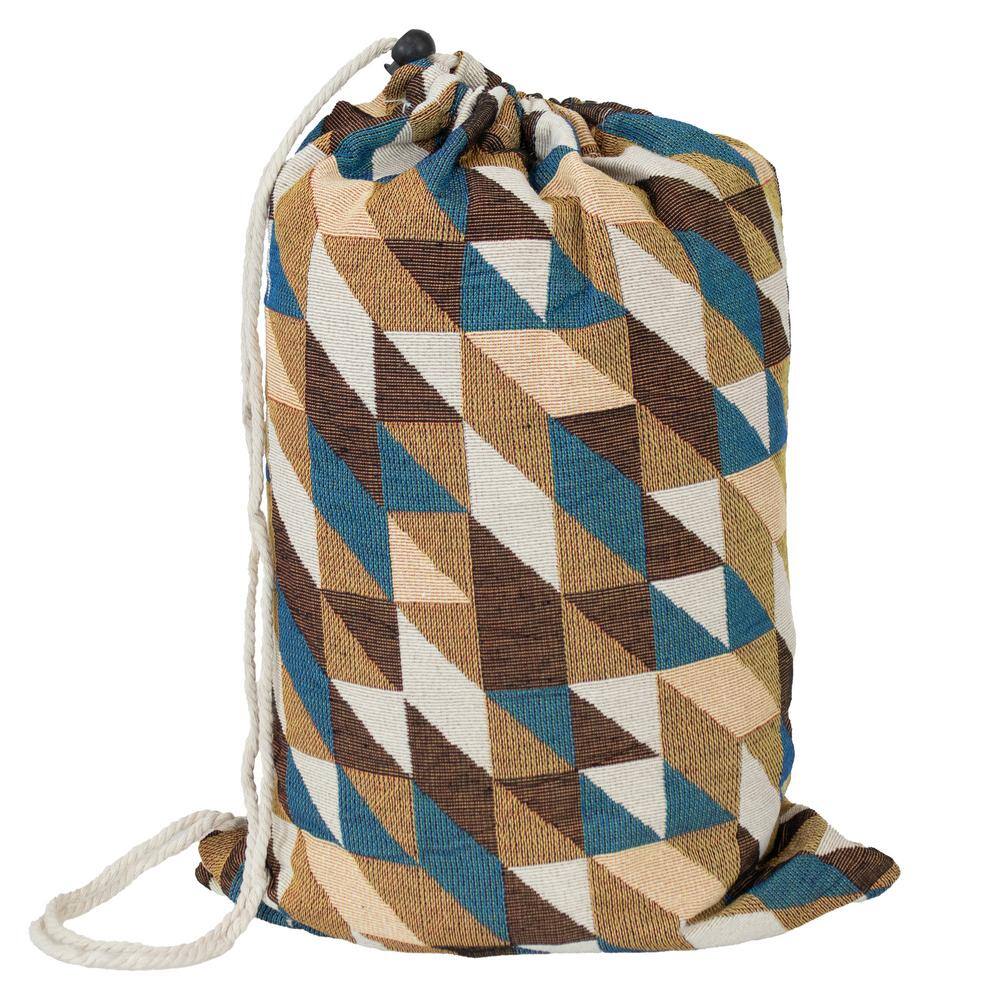 Sunnydaze Geometric Jumble Double Hammock in Polyester and Cotton
