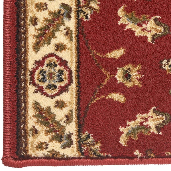Stratford Kazmir Red 9 in. x 26 in. Stair Tread Cover