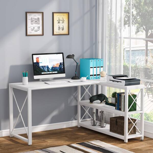 white large computer desk