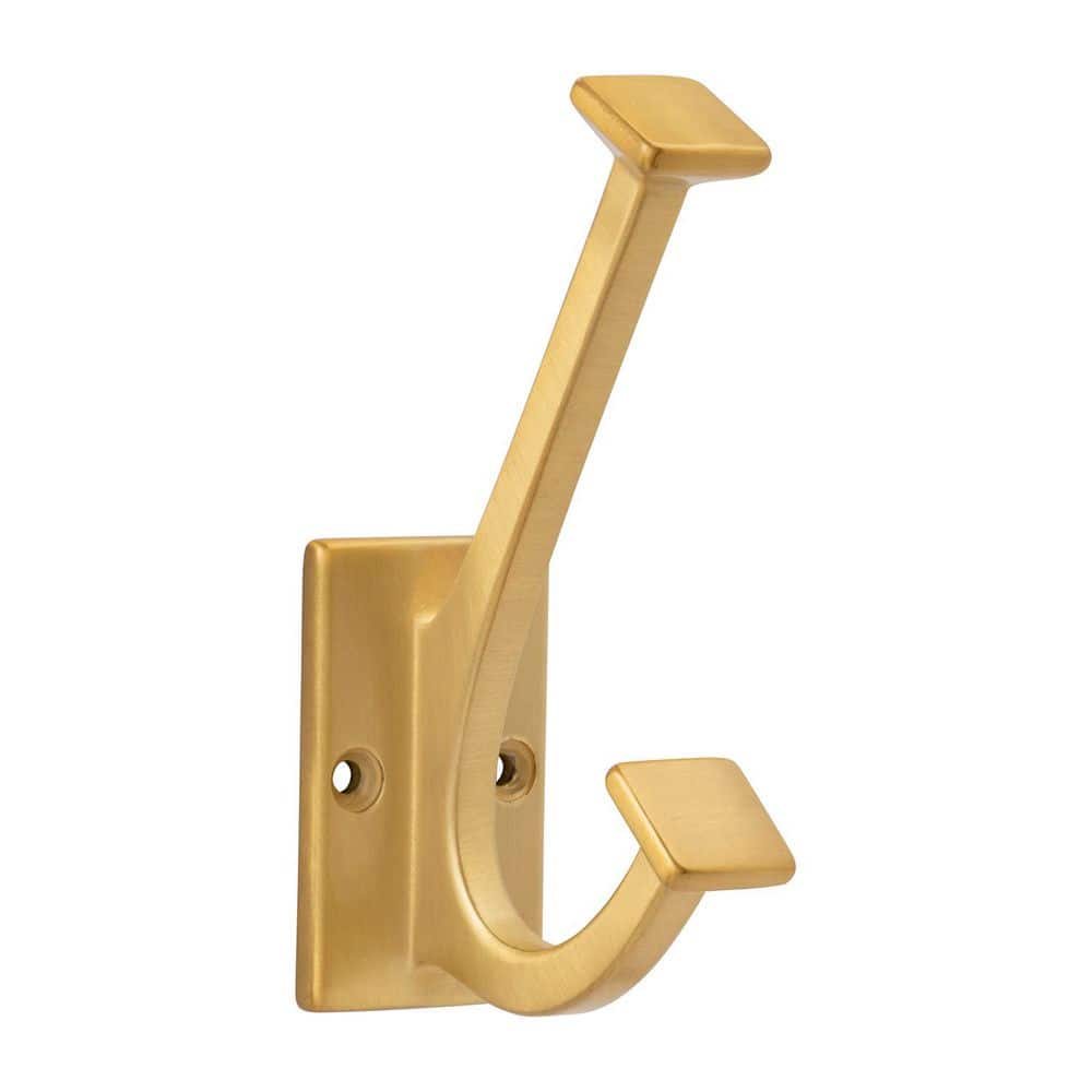 Skylight 4-7/8 in. x 1-1/2 in. Zinc 35 lbs. Capacity Brushed Golden Brass Decorative Wall Hook (5-Pack) price history on PriceWatchPro