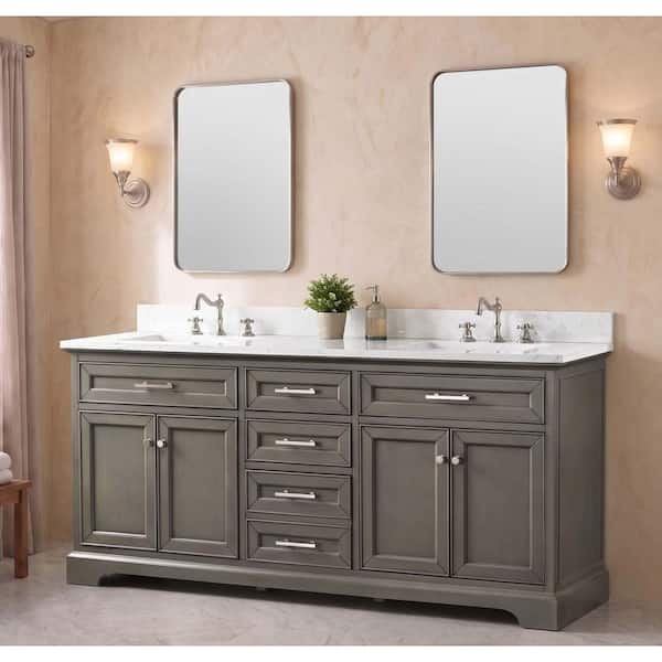 メタルトイズ D2 TOP H メカニカル SS Gray Stone Wash SUDIO Thompson 72 in. Double Sink Freestanding Bathroom Vanity in