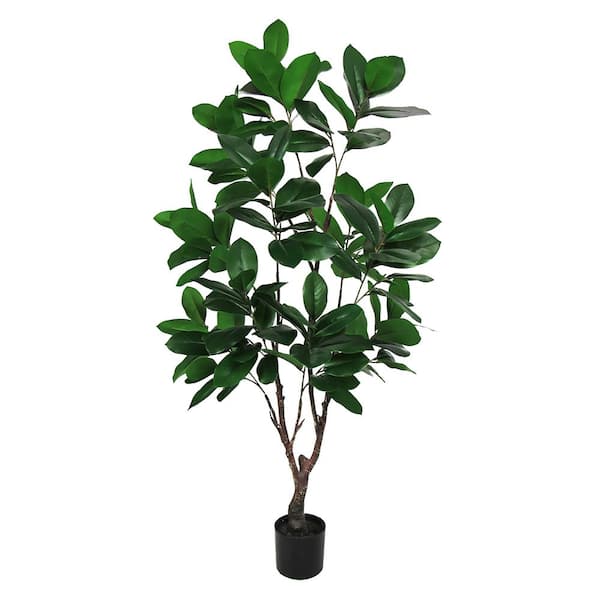 5 ft. Artificial Magnolia Tree Leaf Tree in Pot