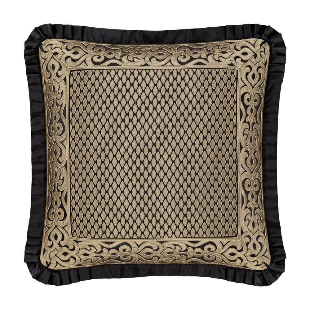 Blythe Black and Gold Polyester Euro Sham 26x26