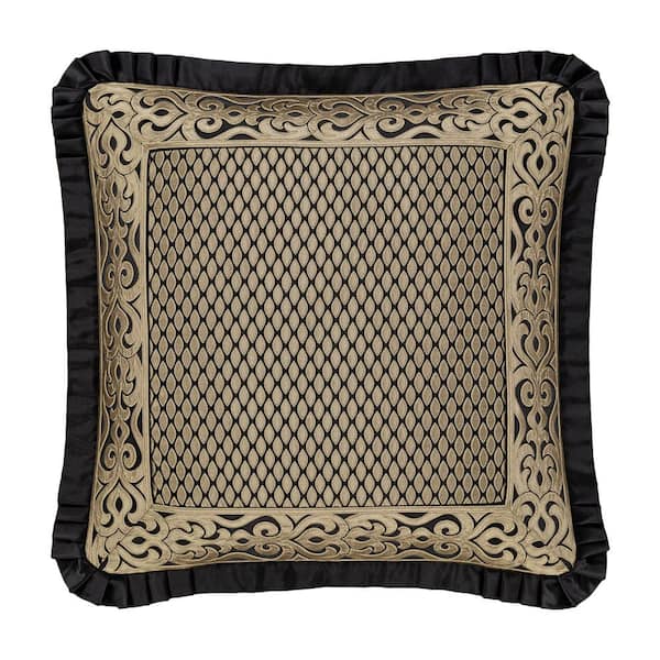 Unbranded Blythe Black and Gold Polyester Euro Sham 26x26"