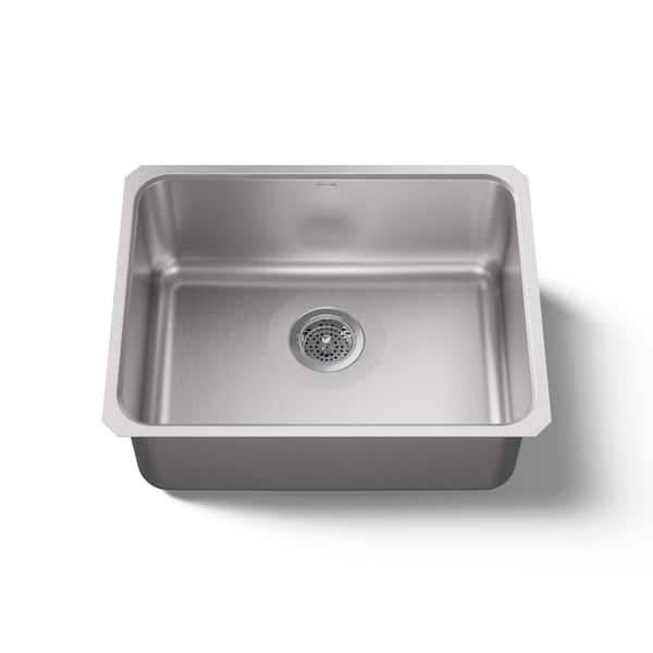 Undertone Undermount Stainless Steel 23 in. Single Bowl Kitchen Sink