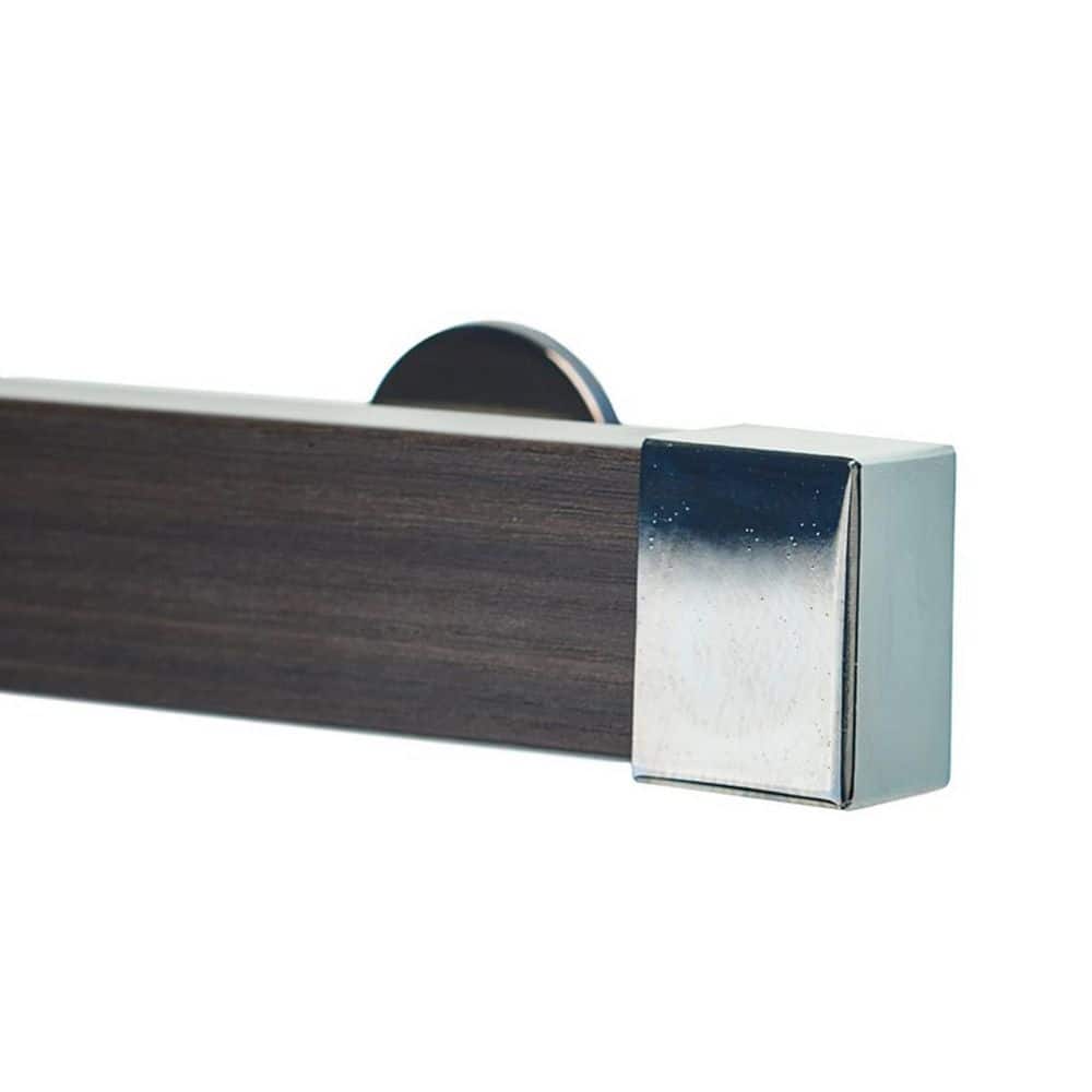 Kontur EVO Pro 72 in. Non-Adjustable 2 in. Single Traverse Curtain Rod Set in Chocolate with Chrome Endcap Finial price history on PriceWatchPro